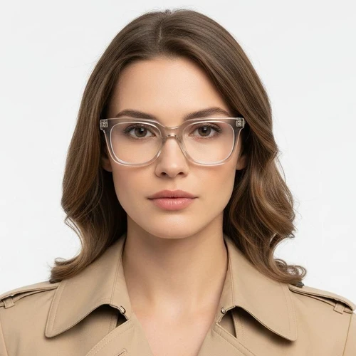 Rectangular Transparent Acetate Glasses #BS2607-0266