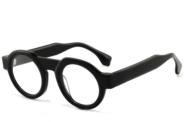 Bicchieri rotondi in acetato nero #BS2607-0268