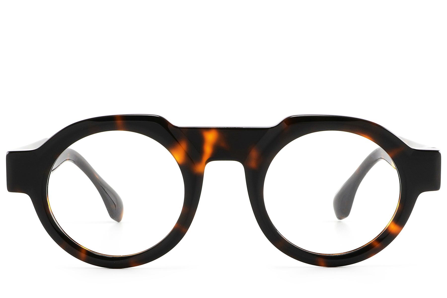 Round Tortoiseshell Acetate Glasses #BS2607-0270