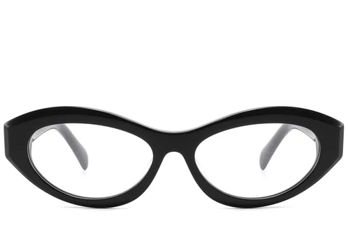 Lunettes papillon en acétate noir #BS2607-0278