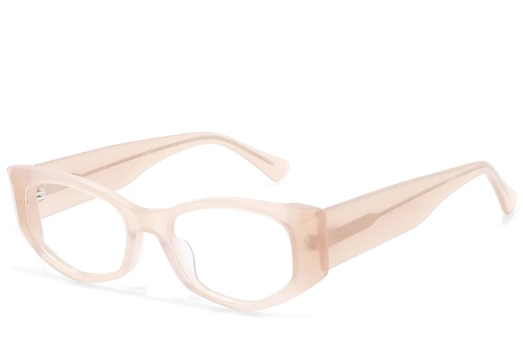 Occhiali in acetato rosa con motivo geometrico #BS2607-0280