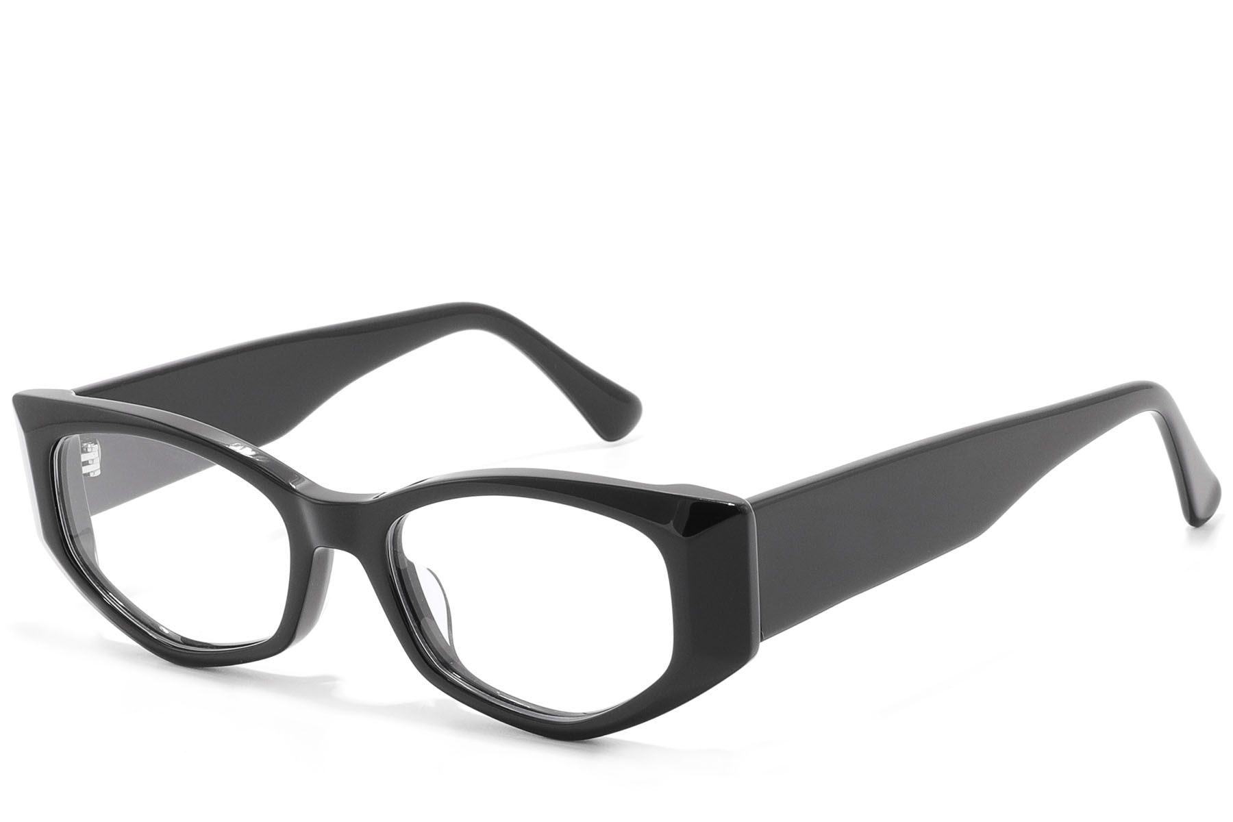 Geometric Black Acetate Glasses #BS2607-0281