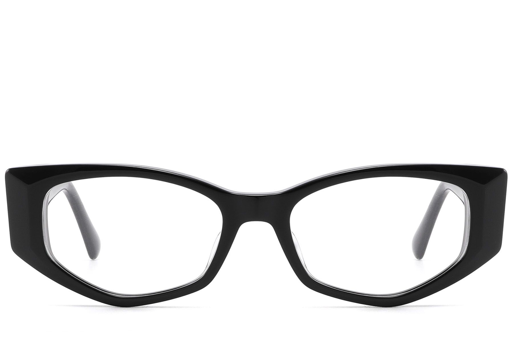 Geometric Black Acetate Glasses #BS2607-0281