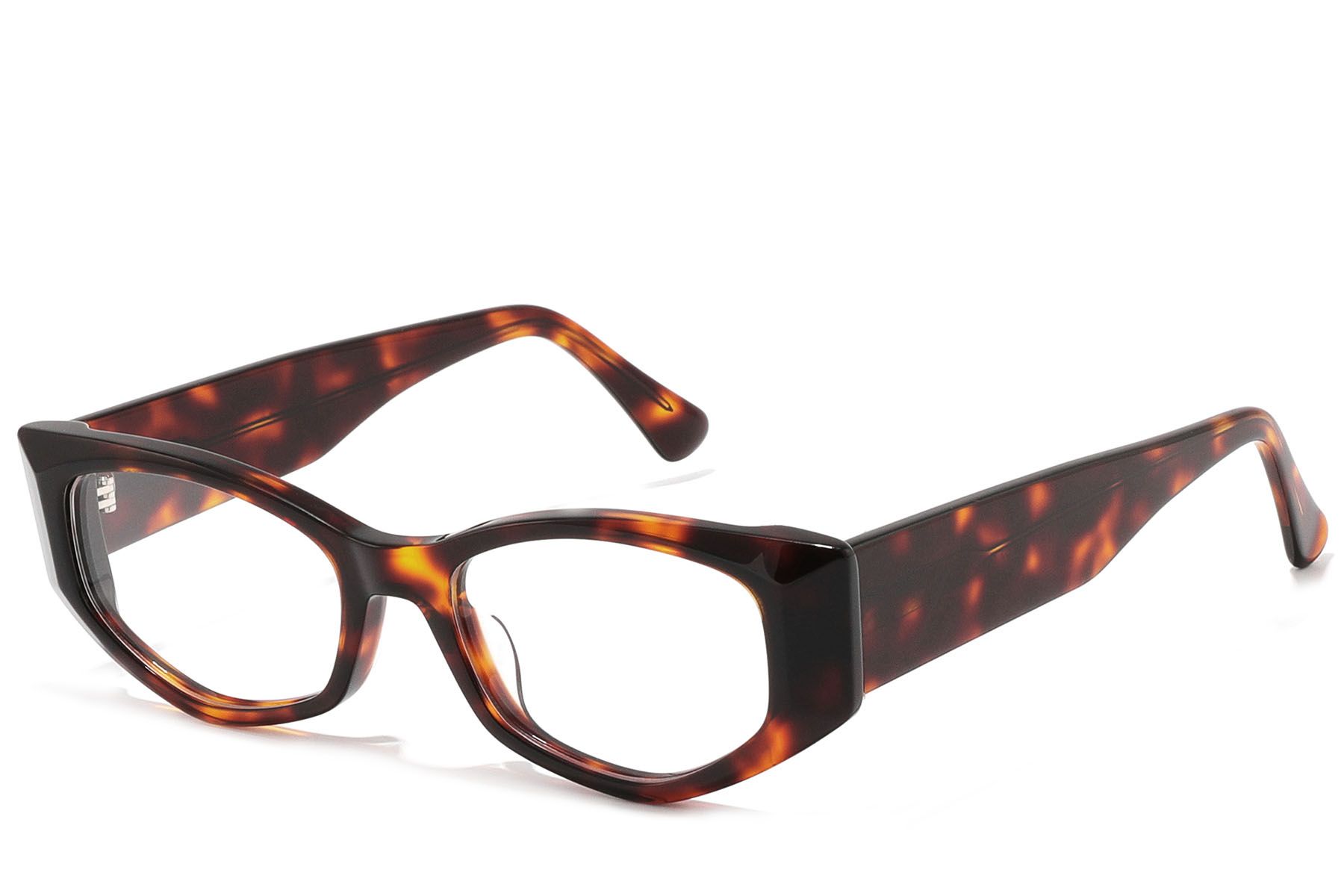 Geometric Tortoiseshell Acetate Glasses #BS2607-0282