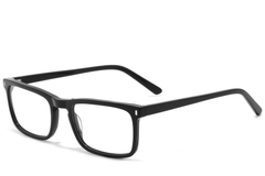 Rectangular Black Acetate Glasses #BS2607-0283