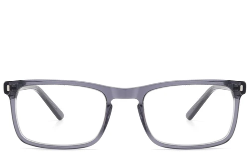 Rectangular Gray Acetate Glasses #BS2607-0284