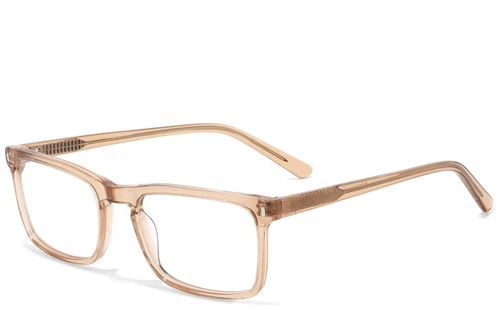 Rectangular Brown Acetate Glasses #BS2607-0285