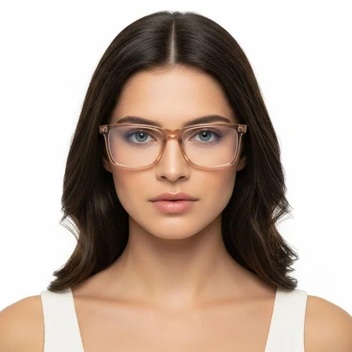Lunettes rectangulaires en acétate brun #BS2607-0285