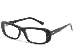 Rectangular Black Acetate Glasses #BS2607-0286