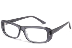 Rectangular Gray Acetate Glasses #BS2607-0287