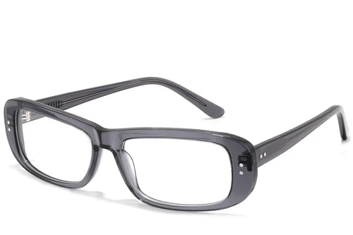 Lunettes rectangulaires en acétate gris #BS2607-0287
