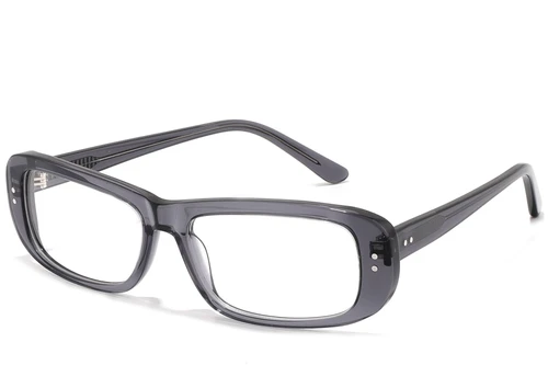 Rectangular Gray Acetate Glasses #BS2607-0287