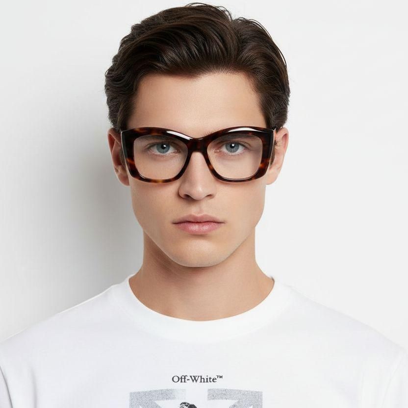 Acetatbrille mit Schmetterlingsmuster und Schildpatt-Optik #BS2607-0290