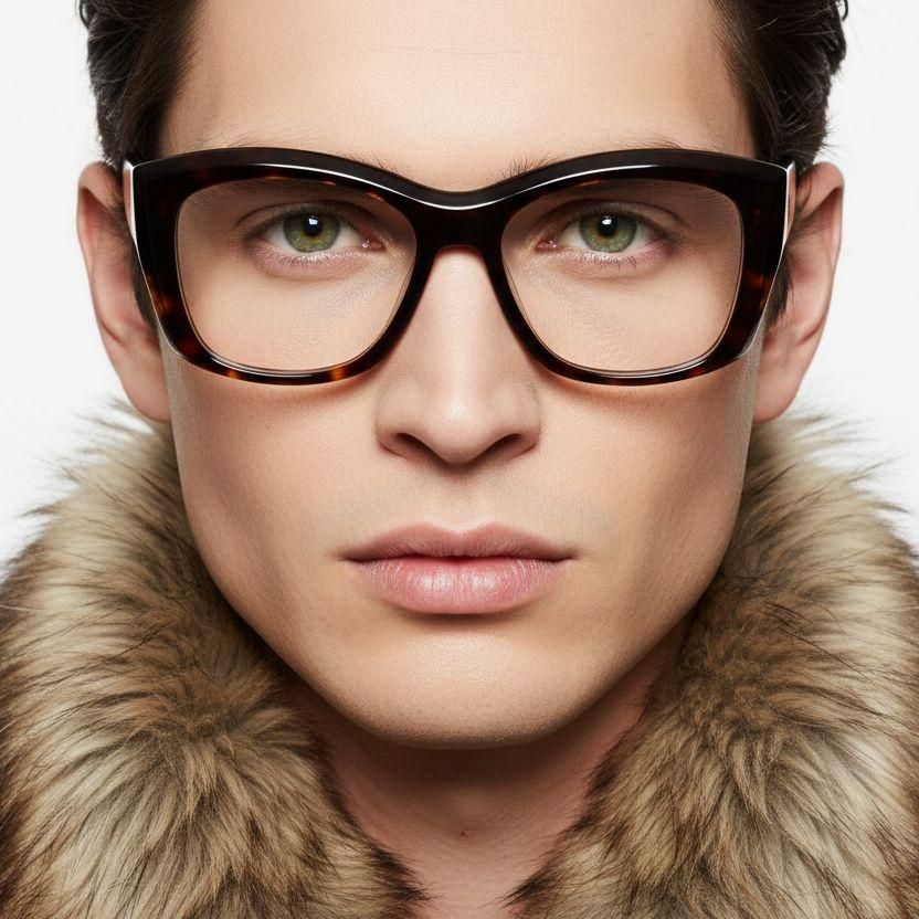 Acetatbrille mit Schmetterlingsmuster und Schildpatt-Optik #BS2607-0291