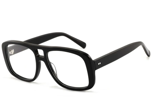 Aviator Black Acetate Glasses #BS2607-0292
