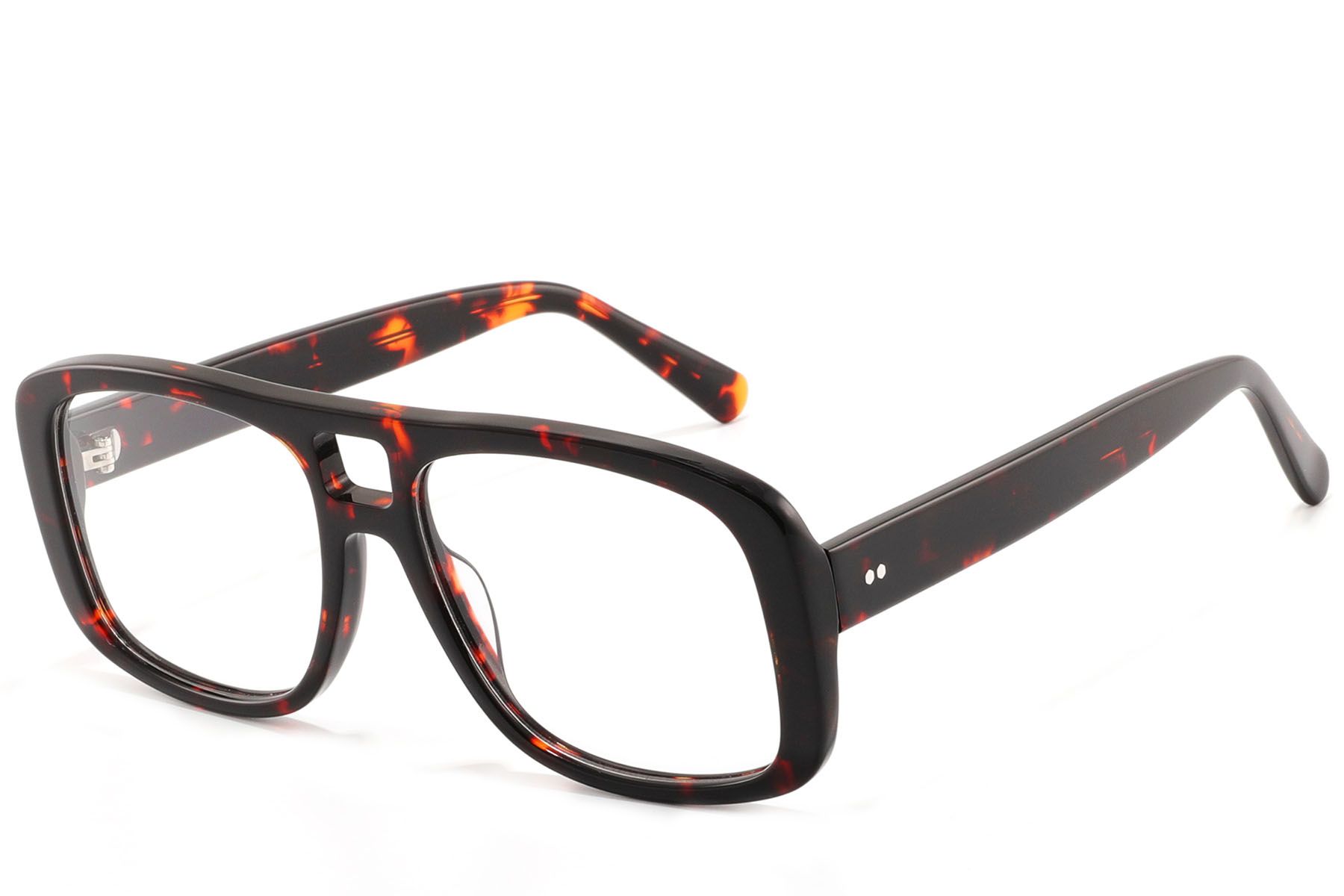 Aviator Tortoiseshell Acetate Glasses #BS2607-0293