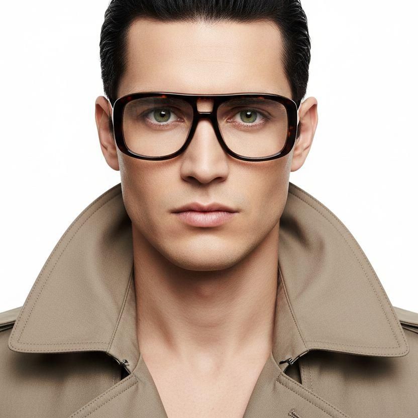 Gafas de aviador de acetato de carey n.° BS2607-0293