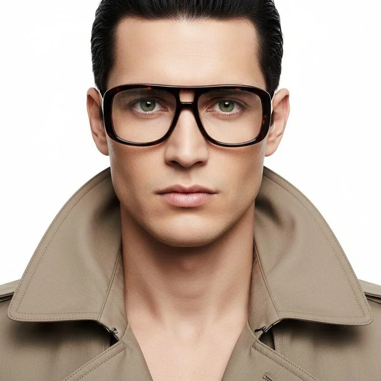 Gafas de aviador de acetato de carey n.° BS2607-0293