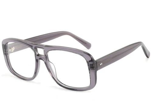 Aviator Gray Acetate Glasses #BS2607-0294