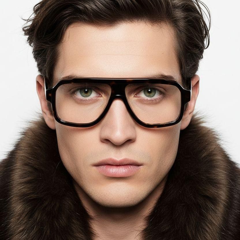 Aviator-Brille aus Schildpatt-Acetat #BS2607-0296