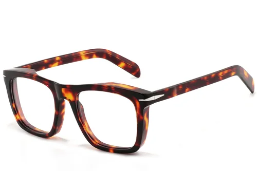 Lunettes rectangulaires en acétate écaille de tortue #BS2607-0299