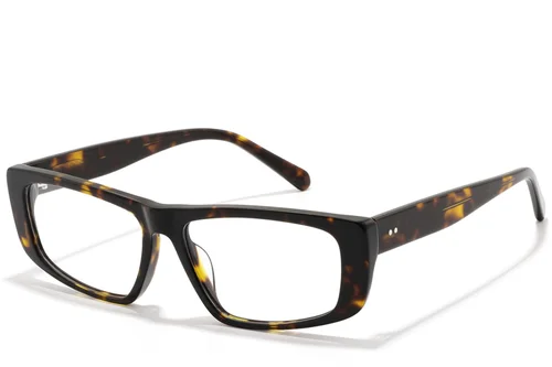 Lunettes rectangulaires en acétate écaille de tortue #BS2607-0305