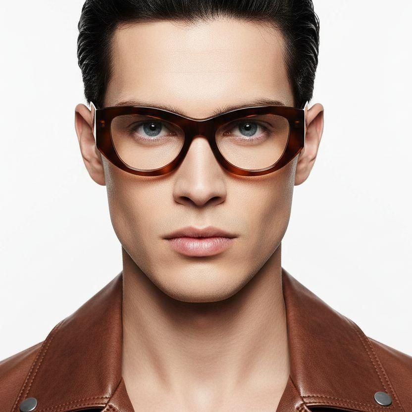 Acetatbrille mit Schmetterlingsmuster und Schildpatt-Optik #BS2607-0314