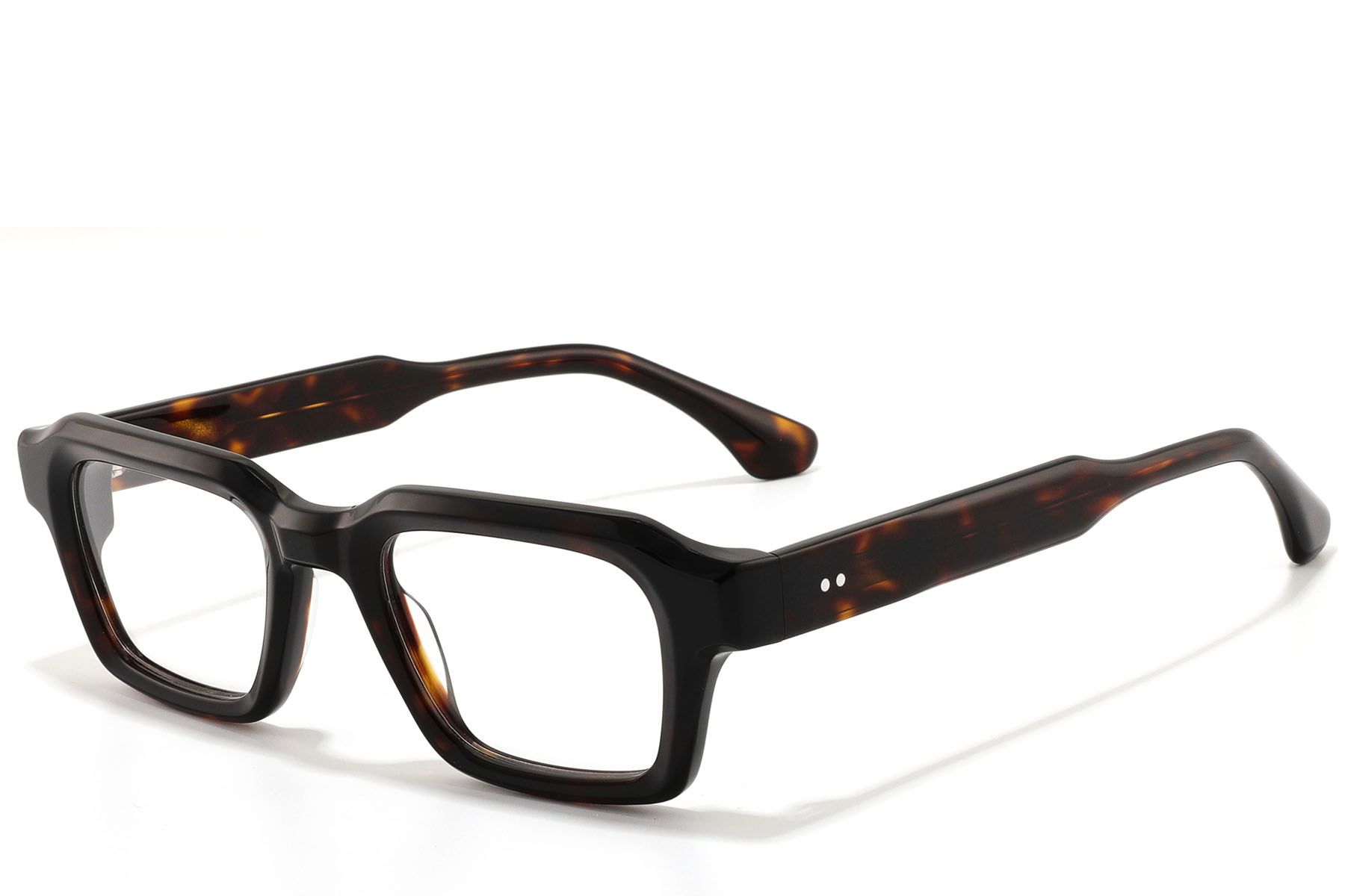 Rectangular Tortoiseshell Acetate Glasses #BS2607-0317