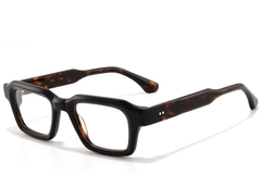 Rectangular Tortoiseshell Acetate Glasses #BS2607-0317
