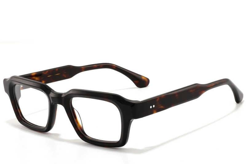 Rectangular Tortoiseshell Acetate Glasses #BS2607-0317