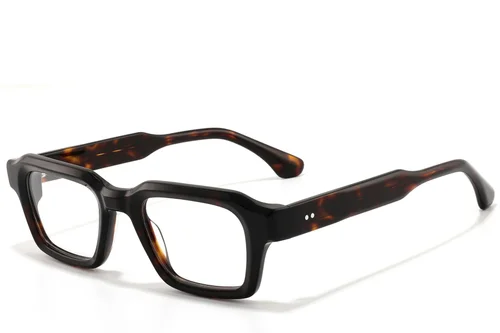 Lunettes rectangulaires en acétate écaille de tortue #BS2607-0317