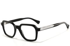 Rectangular Black Acetate Glasses #BS2607-0319
