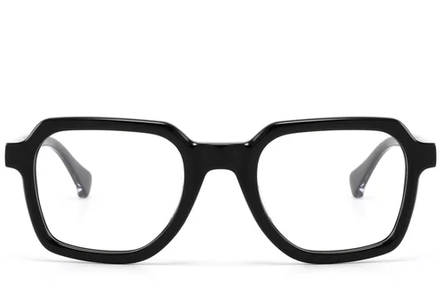 Lunettes rectangulaires en acétate noir #BS2607-0319