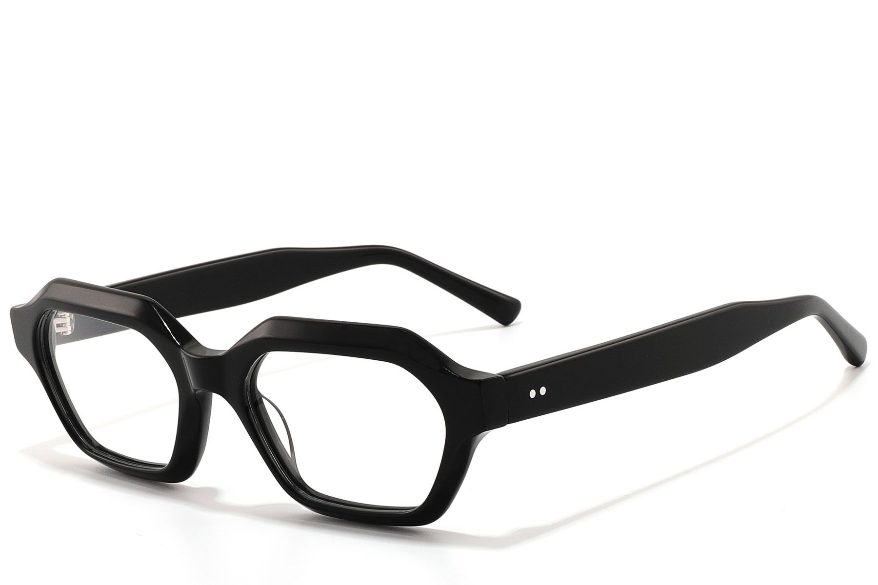 Geometric Black Acetate Glasses #BS2607-0322