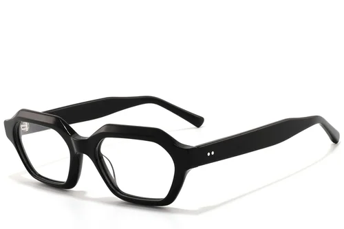 Lunettes géométriques en acétate noir #BS2607-0322