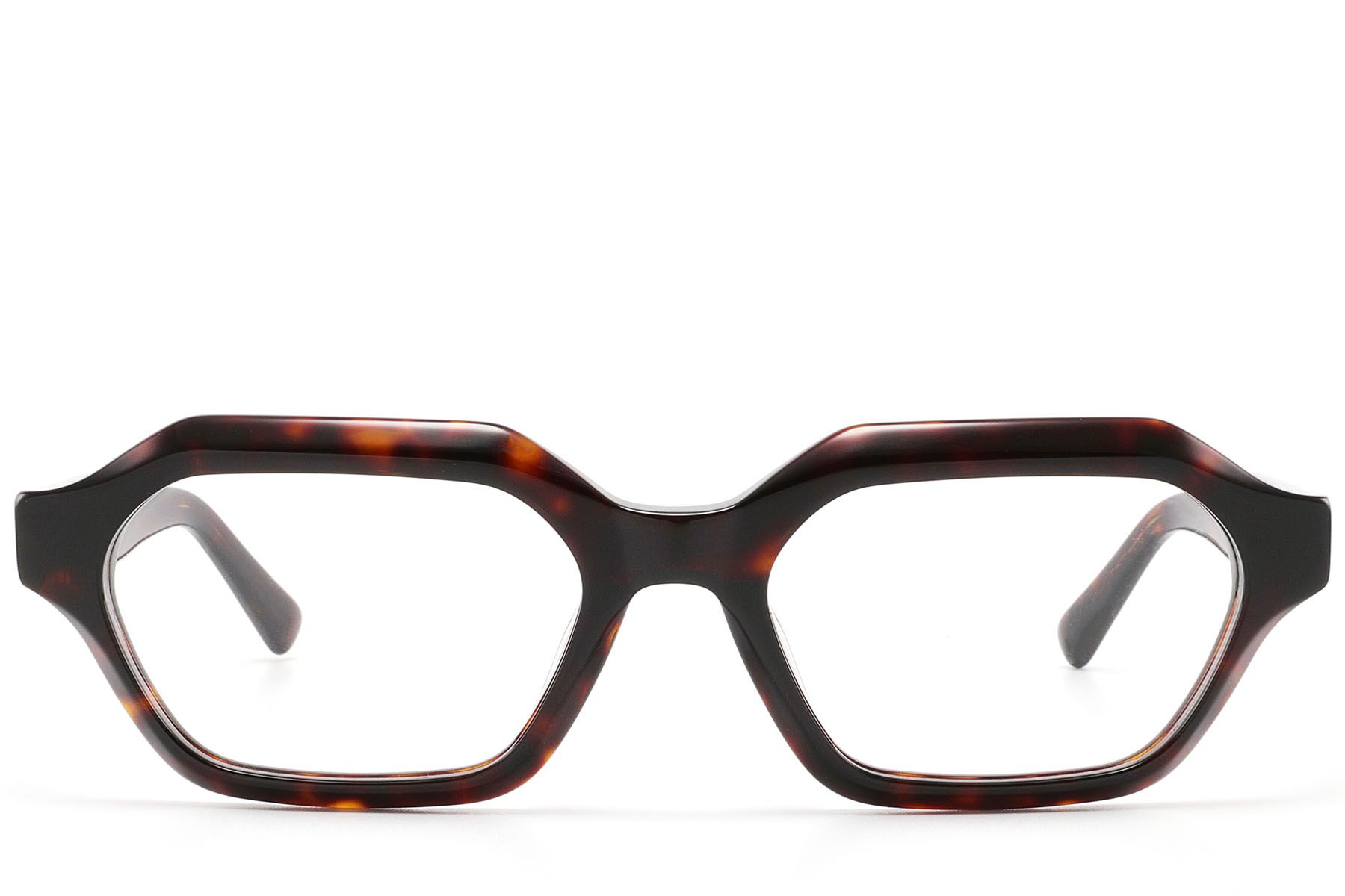 Geometric Tortoiseshell Acetate Glasses #BS2607-0323
