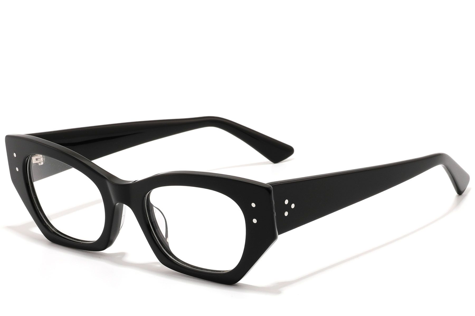 Geometric Black Acetate Glasses #BS2607-0328
