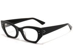 Gafas geométricas de acetato negro #BS2607-0328