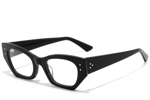 Lunettes géométriques en acétate noir #BS2607-0328