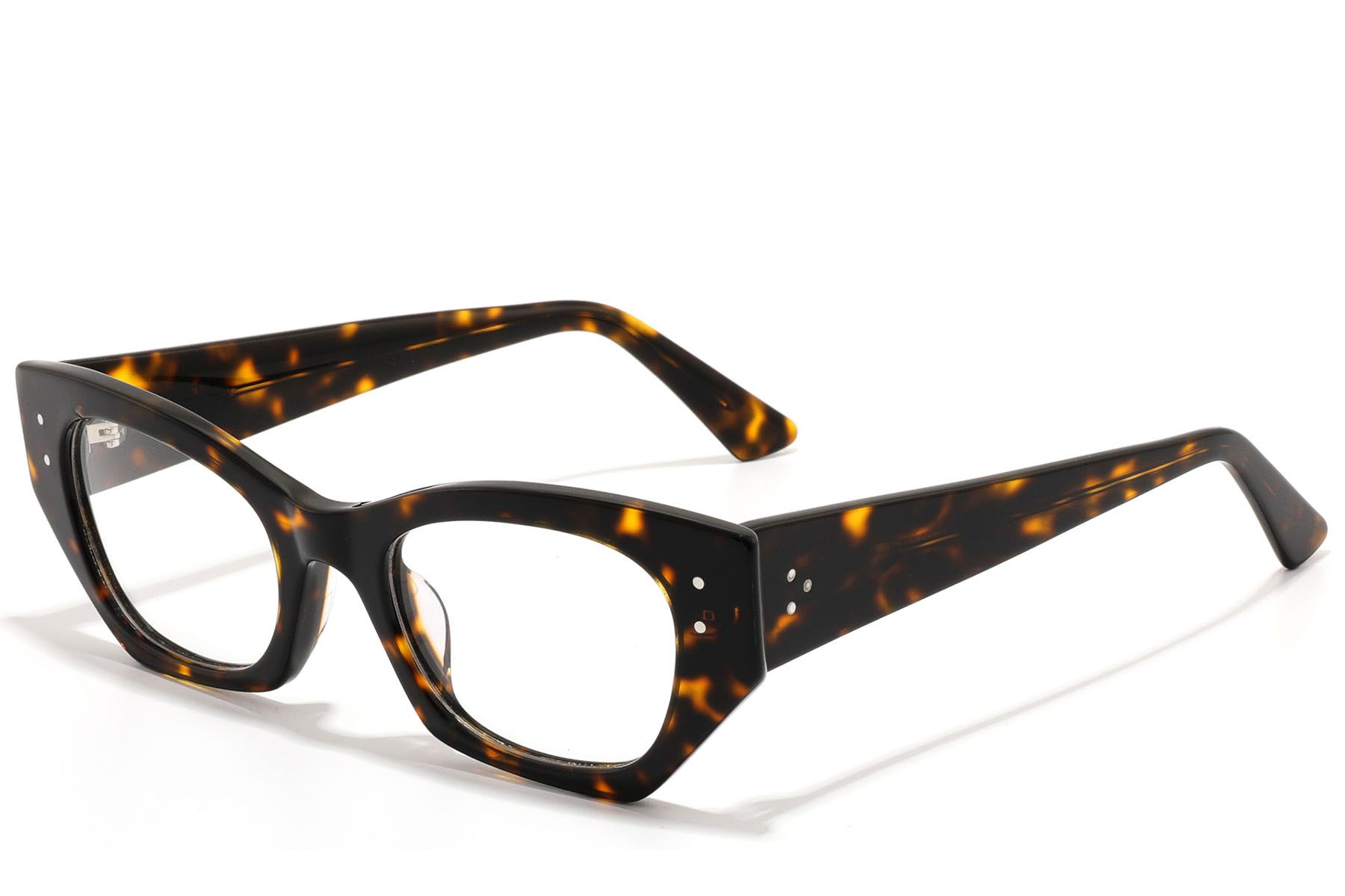 Geometric Tortoiseshell Acetate Glasses #BS2607-0329
