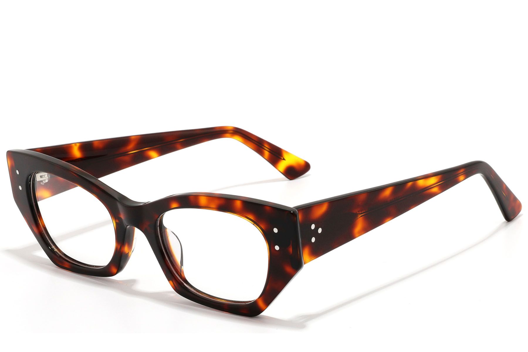 Geometric Tortoiseshell Acetate Glasses #BS2607-0330