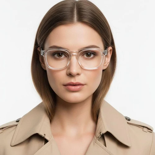 Rectangular Transparent Acetate Glasses #BS2607-0333