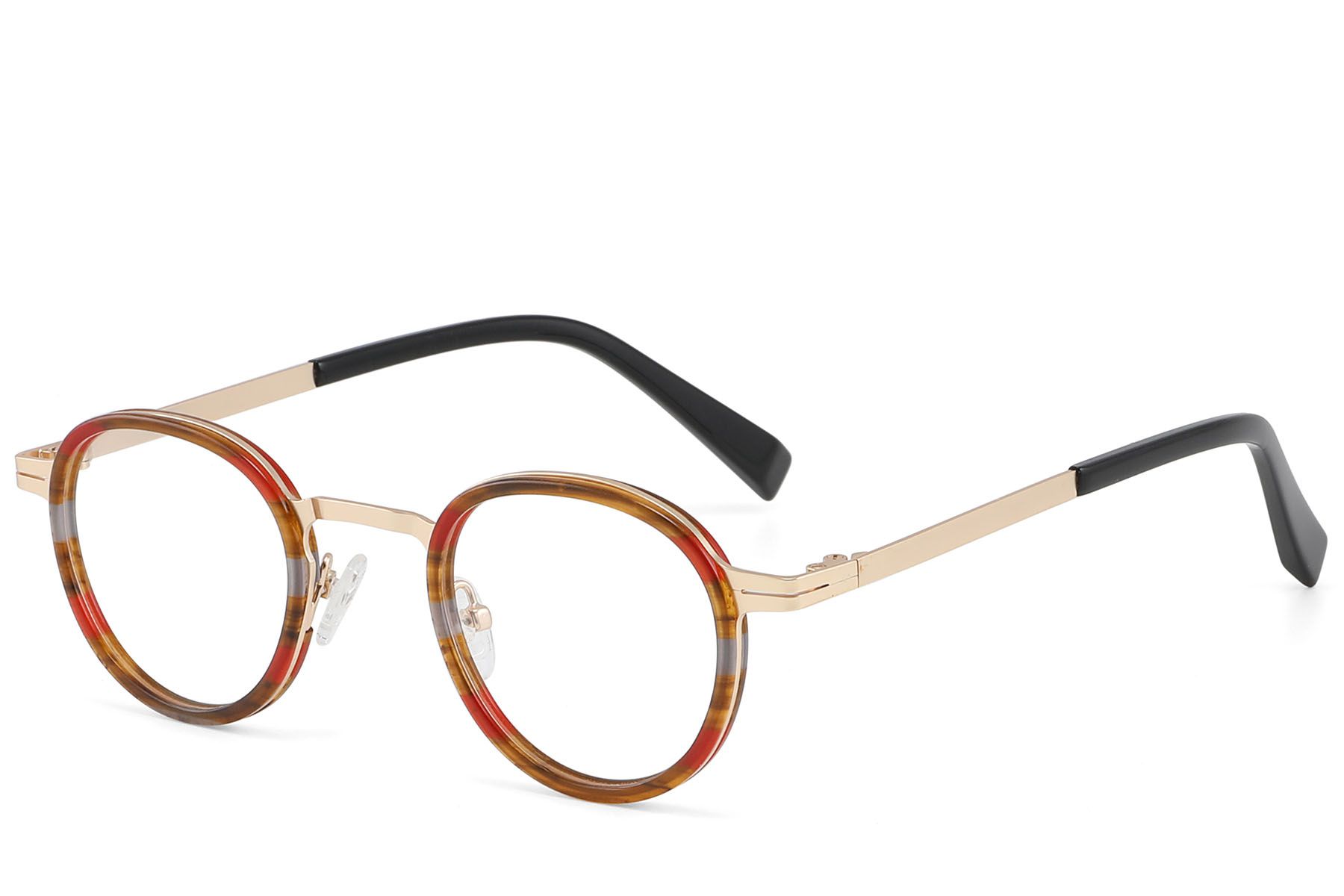 Round Tortoiseshell Acetate Glasses #BS2607-0335