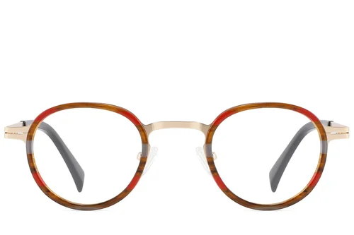 Lunettes rondes en acétate écaille de tortue #BS2607-0335