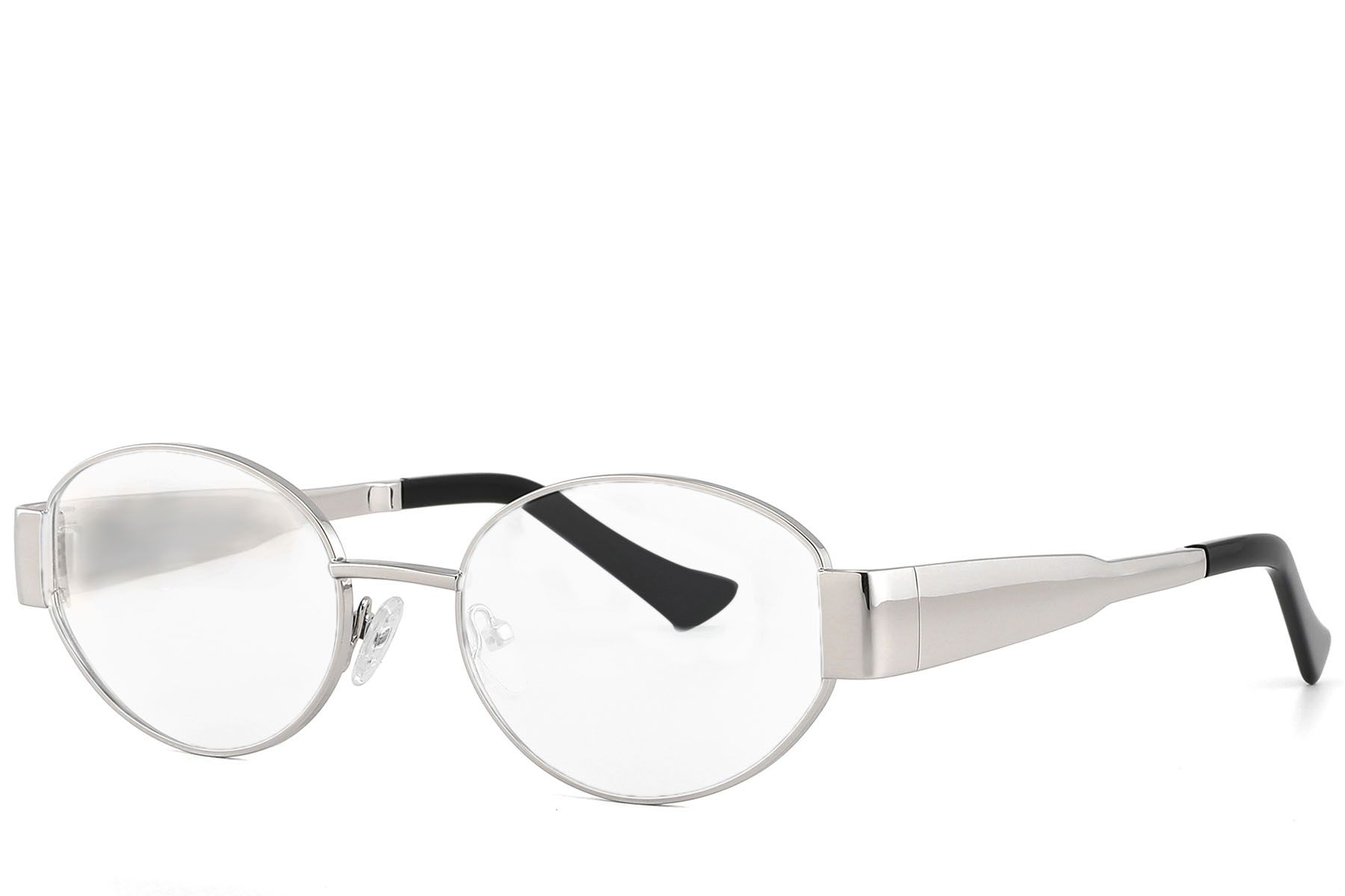 Oval Gray Acetate Glasses #BS2607-0338