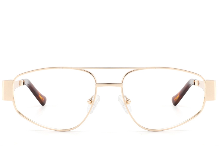 Gafas de acetato doradas con forma de mariposa #BS2607-0339