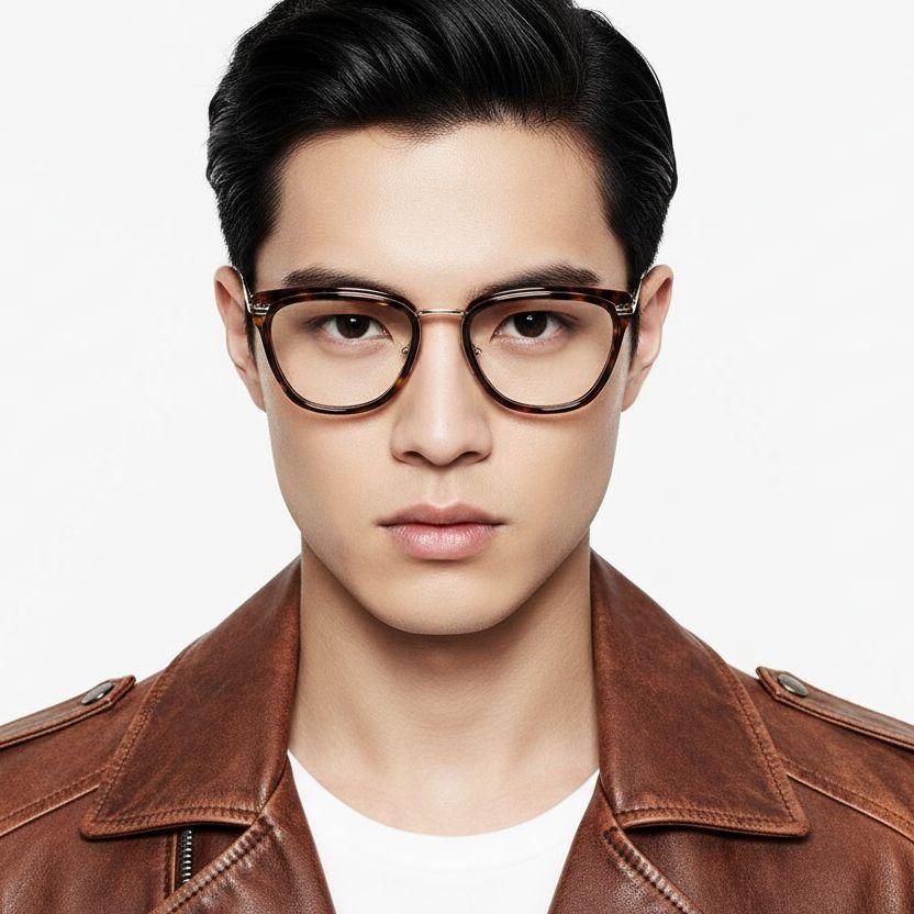 Gafas rectangulares de acetato de carey n.° BS2607-0341