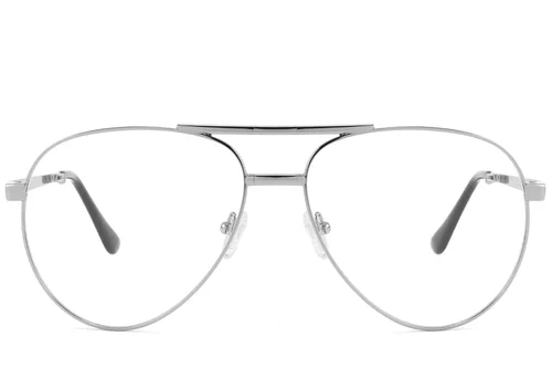 Lunettes aviateur en acétate argenté #BS2607-0344