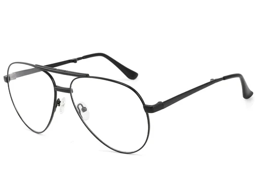 Lunettes aviateur en acétate noir #BS2607-0345