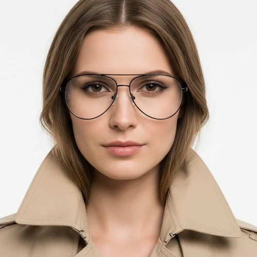 Lunettes aviateur en acétate noir #BS2607-0345